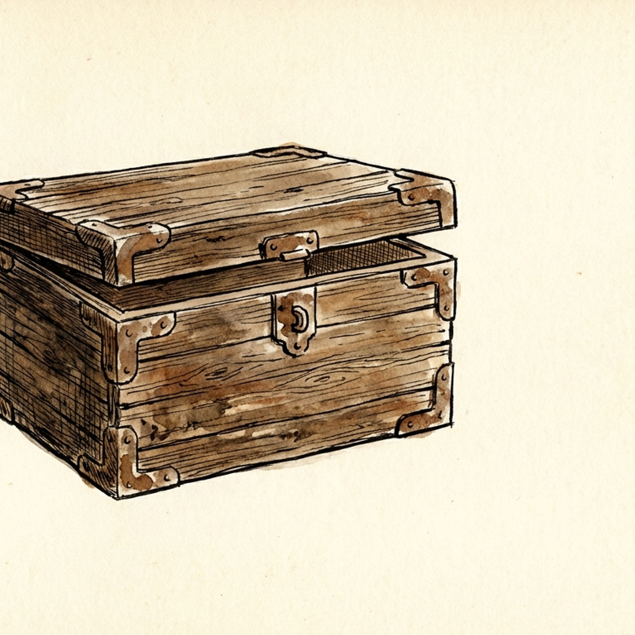 Ann's wooden trunk