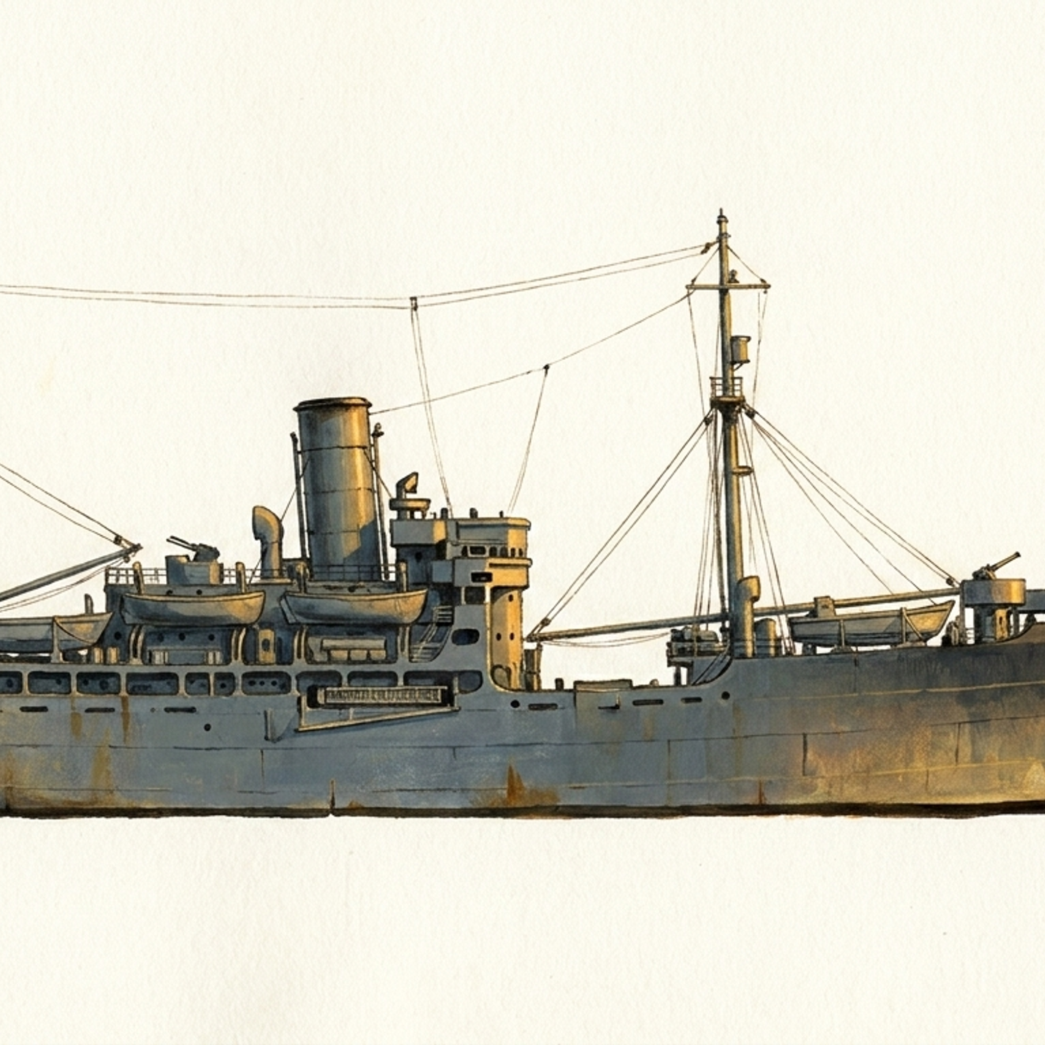 the transport ship