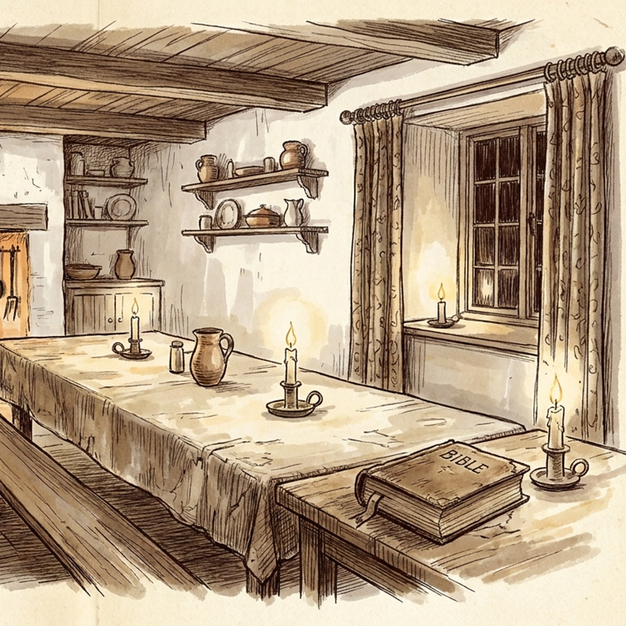 Rowley farmhouse interior