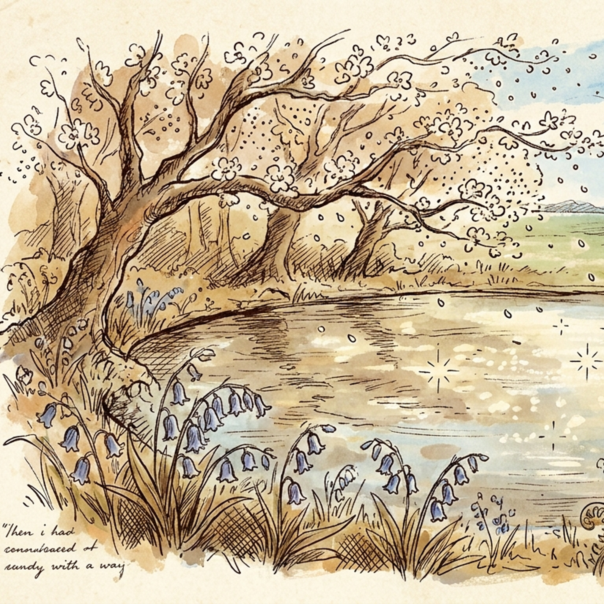 Outdoor pool and meadow