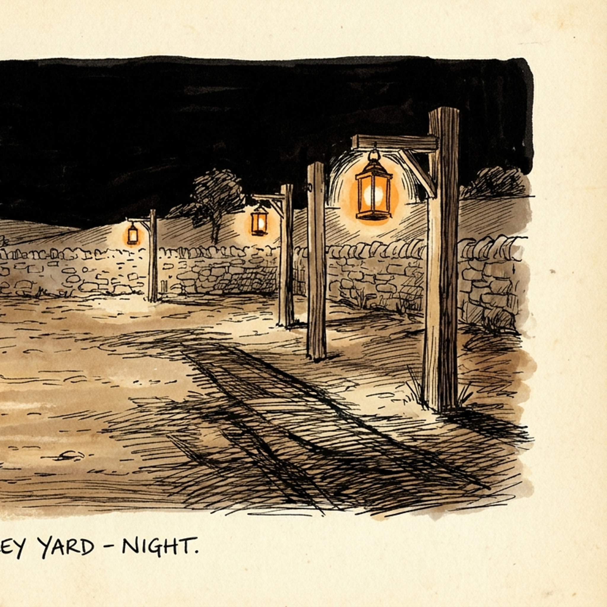 Dark Cottage Yard