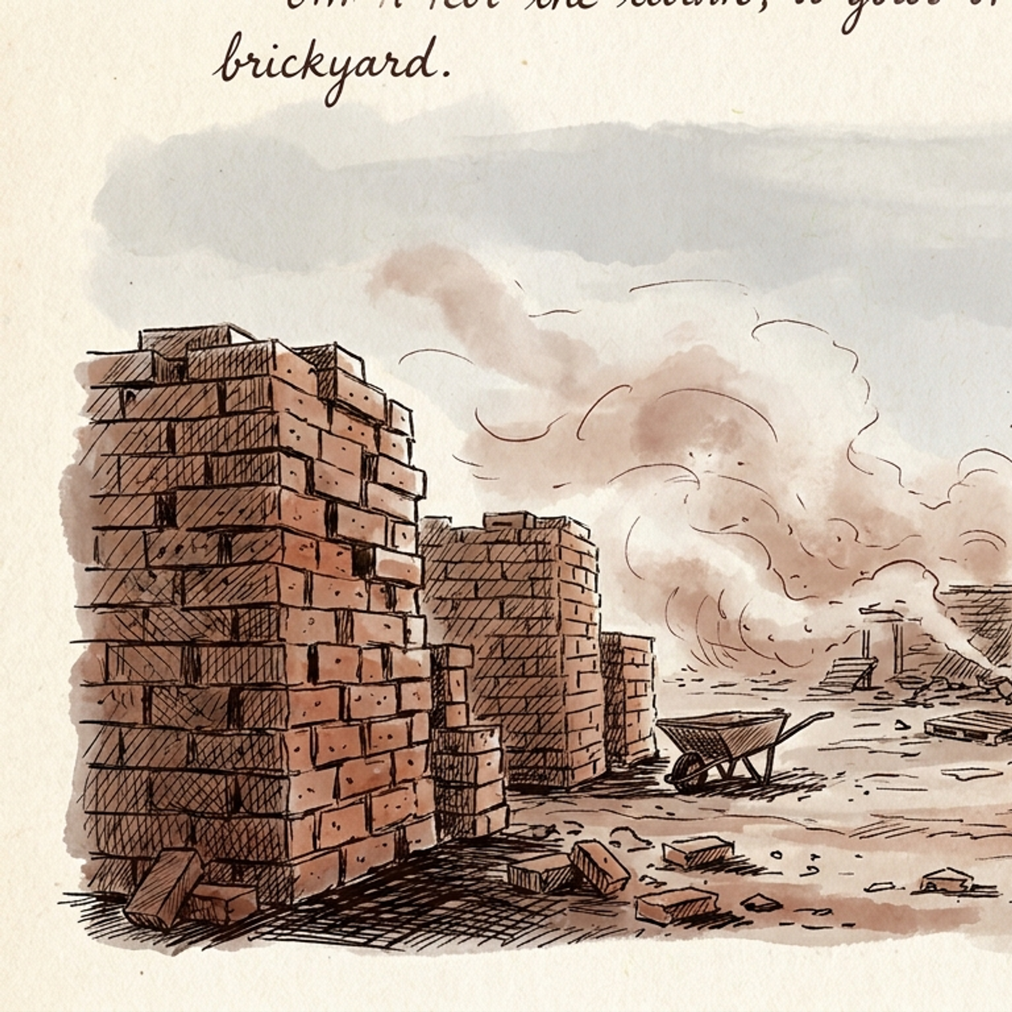 The brick kiln yard