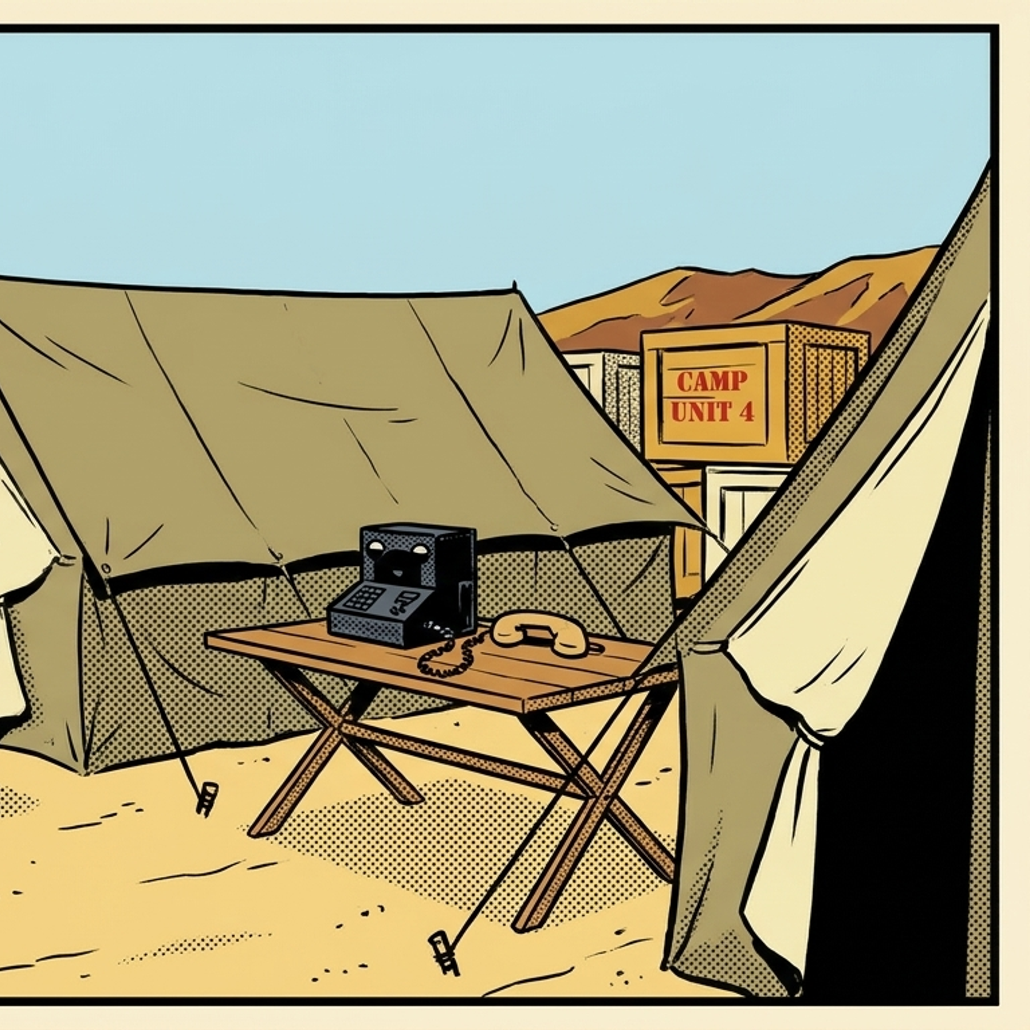 Base camp edge and canvas tents