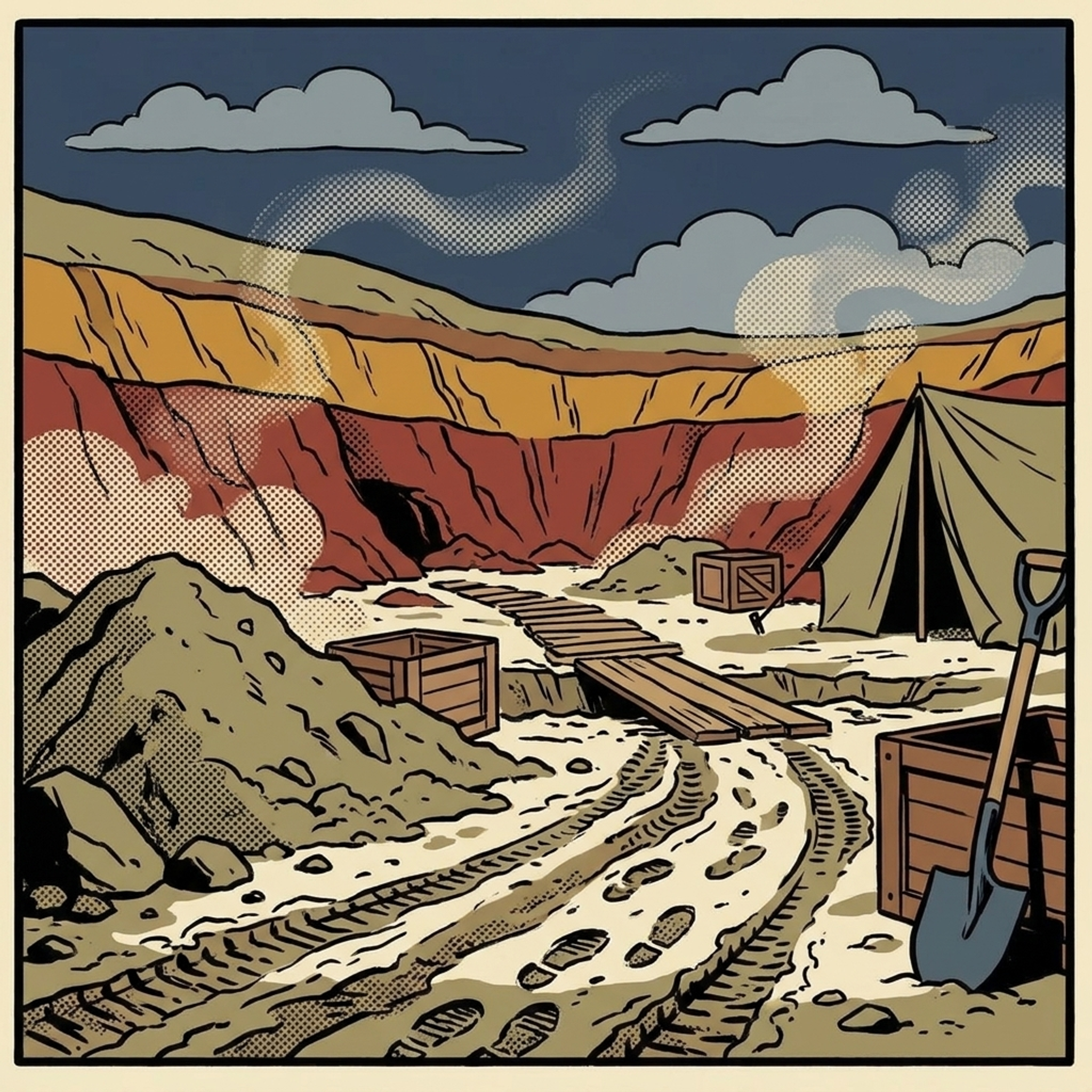 Dirt-loading hillside