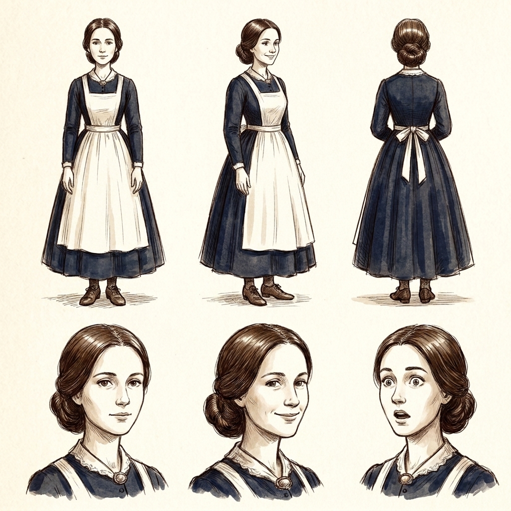 Ann Jewell Rowley (older) model sheet
