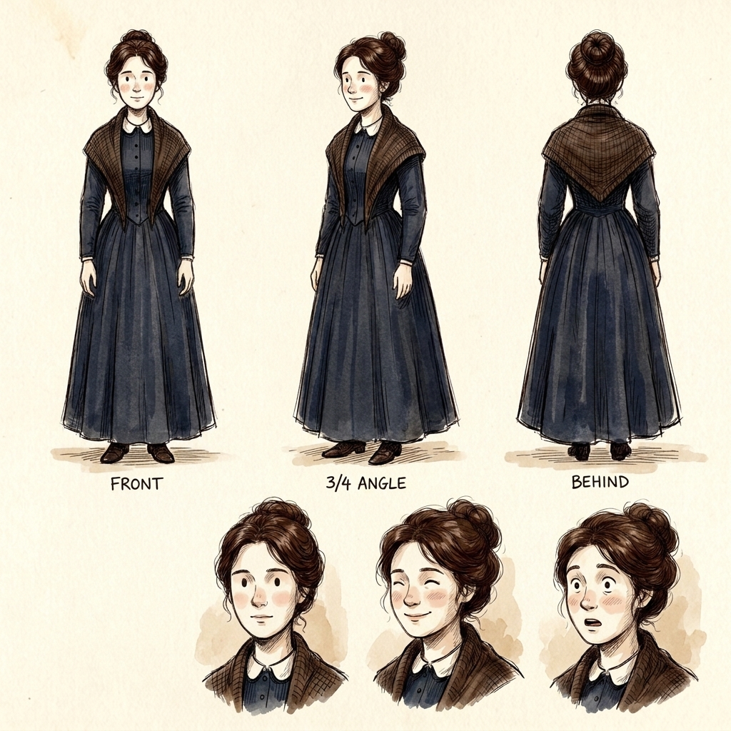 Elizabeth Rowley Udall model sheet