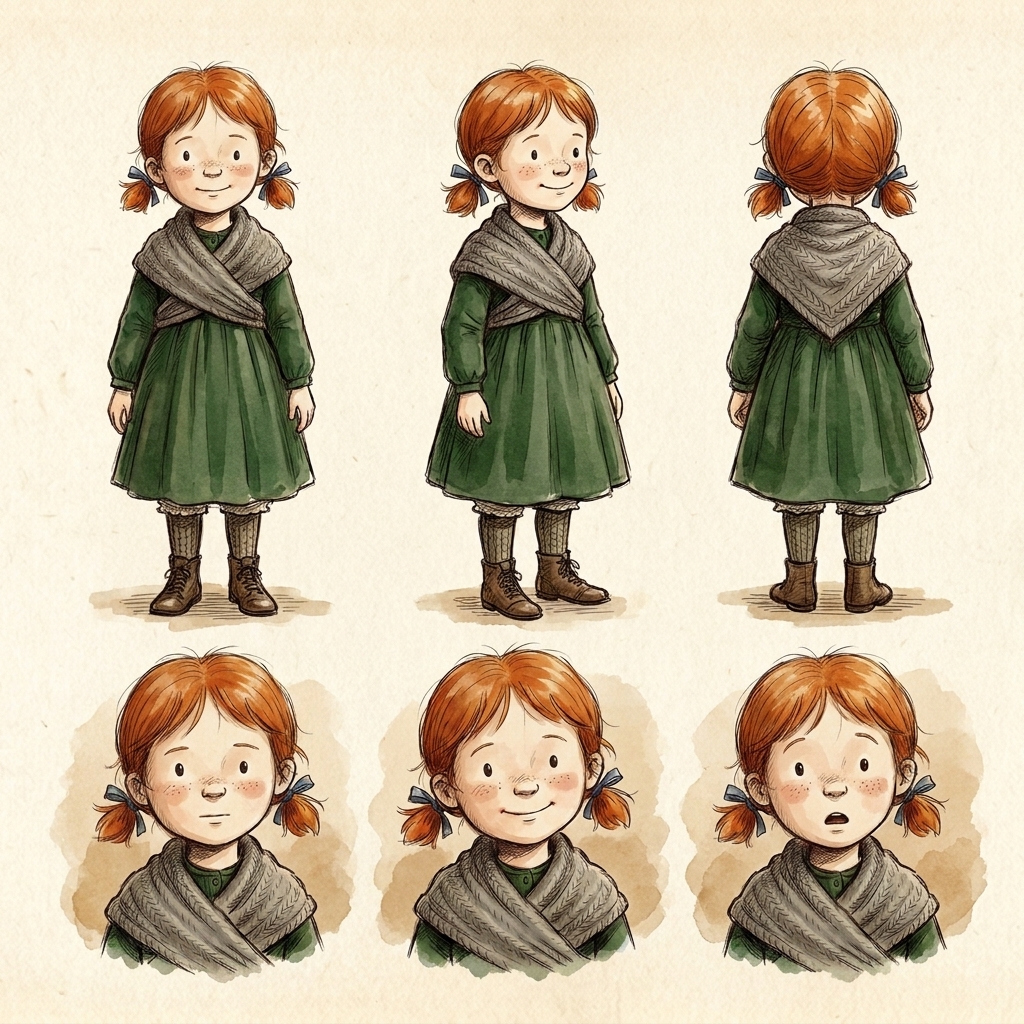 Hannah Eliza Rowley model sheet