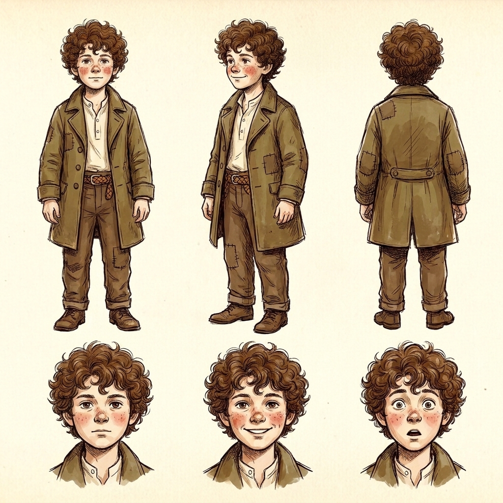 Samuel James Rowley model sheet