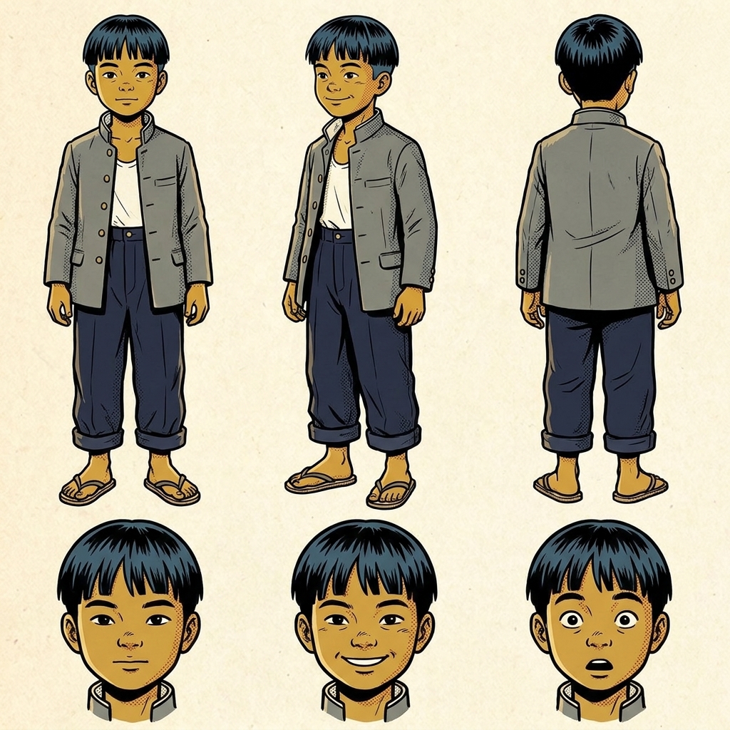 The Japanese Boy model sheet